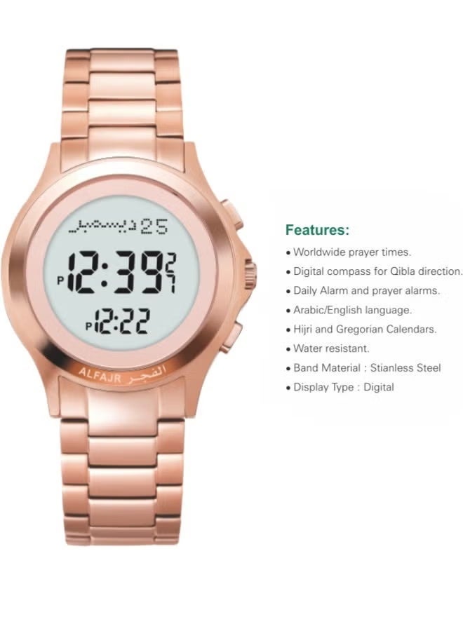 RMen's Water Resistant Digital Watch - 35mm - Rose Gold WR-02RW - Image 2